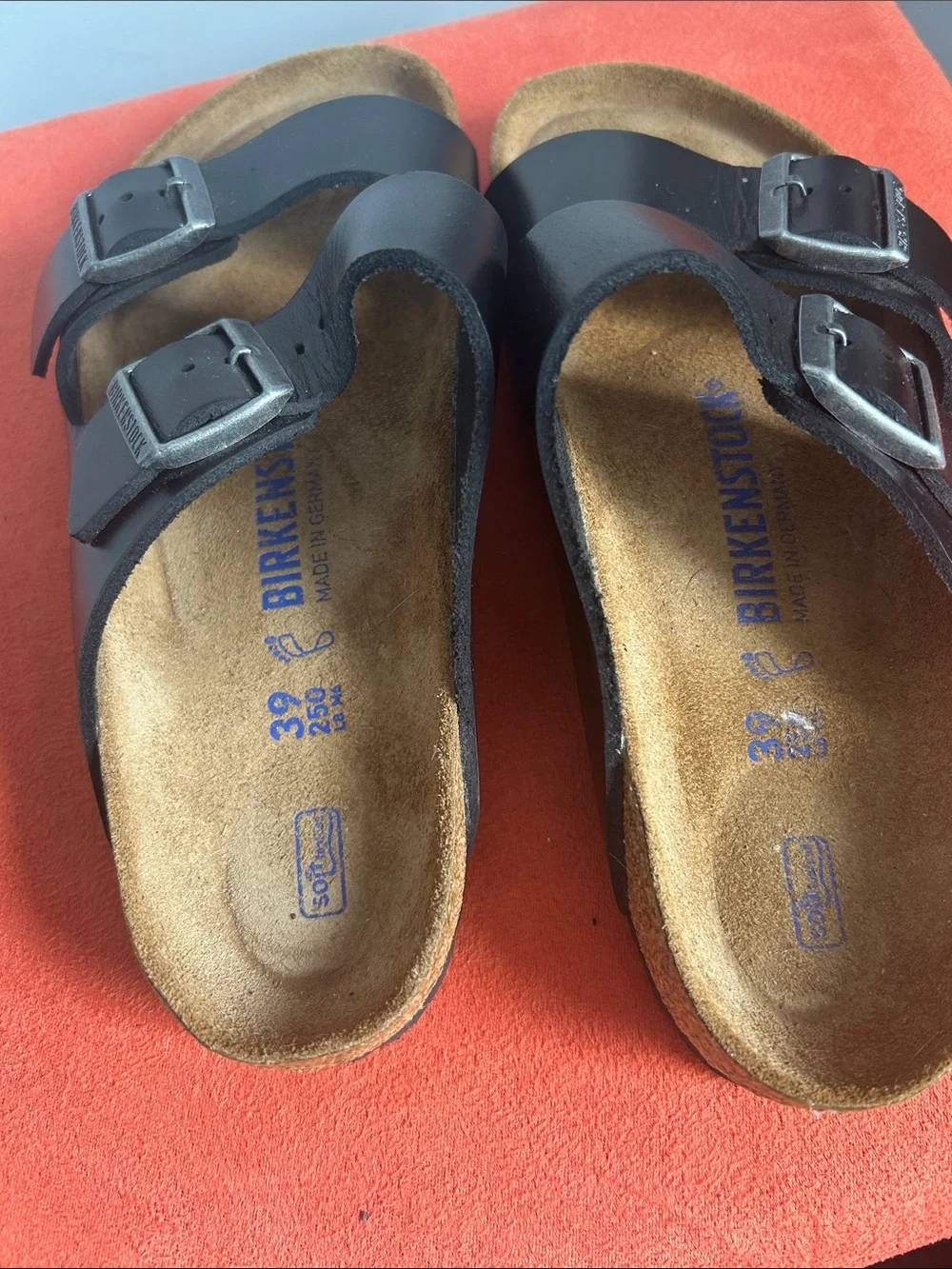 Birkenstock Black Arizona Double-Strap Leather Sandals